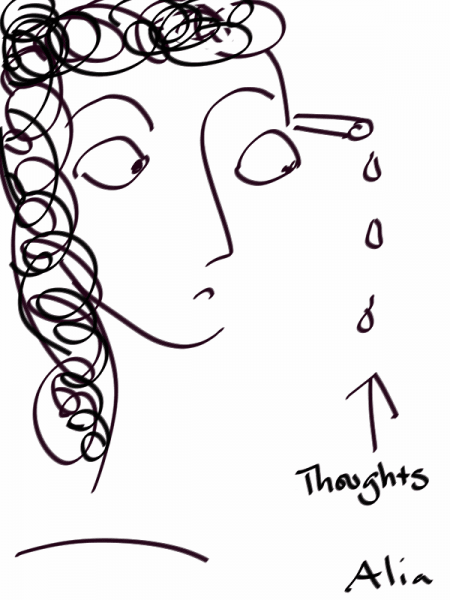 Thoughts, drawn by Alia Thabit on a Note 3 w/ Sketchbook for Galaxy